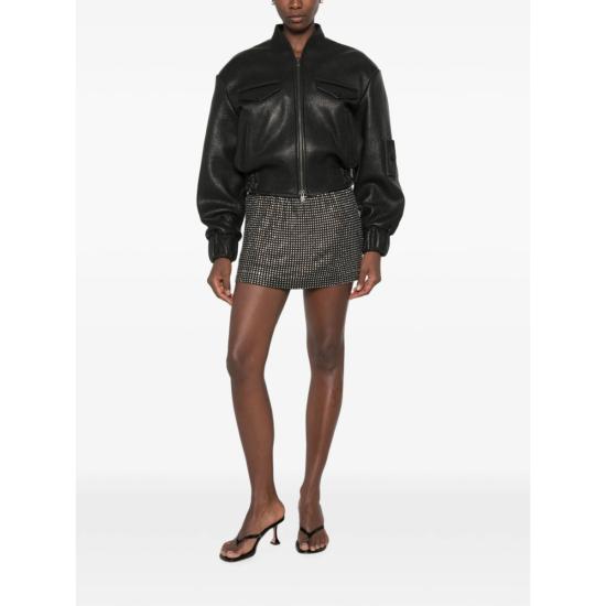  알렉산더 왕 스커트 크리스털 장식  블랙/실버 - ALEXANDER WANG
