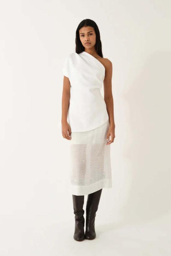  더 가먼트 반팔 티셔츠 가먼트 글램 비대칭 티셔츠 - THE GARMENT