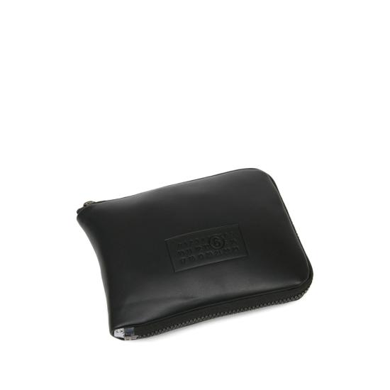  MM6 메종마르지엘라 지갑 메종 마르지엘라 MM6 지퍼형  블랙/메탈릭 - MM6 MAISON MARGIELA