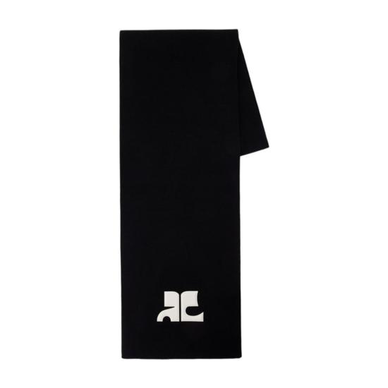  쿠레쥬 머플러/스카프 쿠레주 AC 메리노 스카프 블랙 - COURREGES
