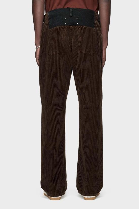  마르지엘라 스트레이트 팬츠 메종  웨이스트리스 팬츠 브라운 - MAISON MARGIELA