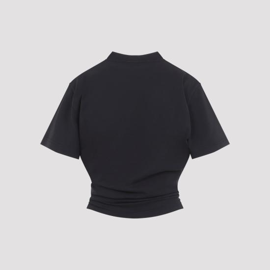 26FW 발렌시아가 빈티지 홀리데이 코튼 티셔츠 A0016U TUVO8 1000 BLACK - BALENCIAGA