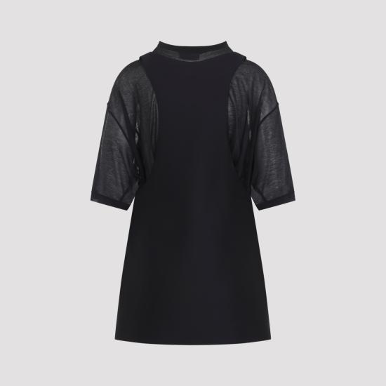 26FW 발렌시아가 하이브리드 미니 드레스 A0028K TUT22 1000 BLACK - BALENCIAGA