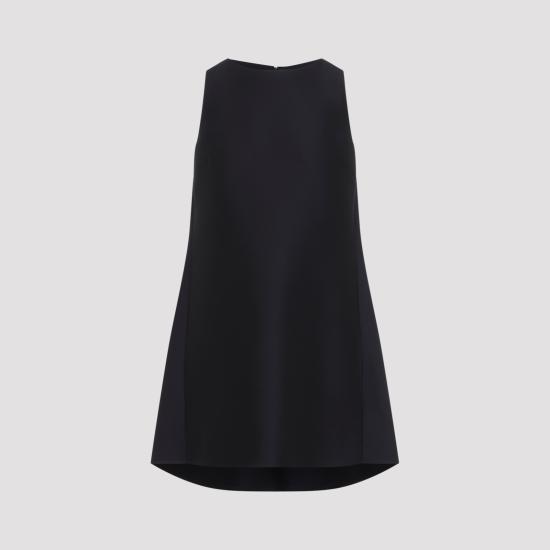 26FW 발렌시아가 A-라인 울 드레스 A009P3 TUT22 1000 BLACK - BALENCIAGA
