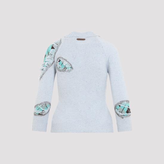 26FW 모스키노 가디건 262DA0901 5400 1331 FANTASIA AZZURRO - MOSCHINO