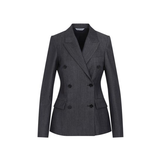 26FW 발렌시아가 오버사이즈 가죽 레이서 자켓 872296 TUT44 4100 DARK NAVY - BALENCIAGA
