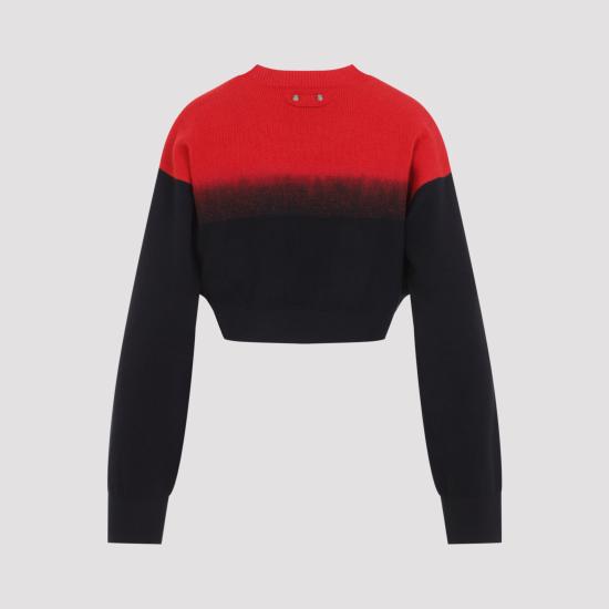 26FW 발렌시아가 스웨터 A00931 T1804 1076 BLACK RED - BALENCIAGA