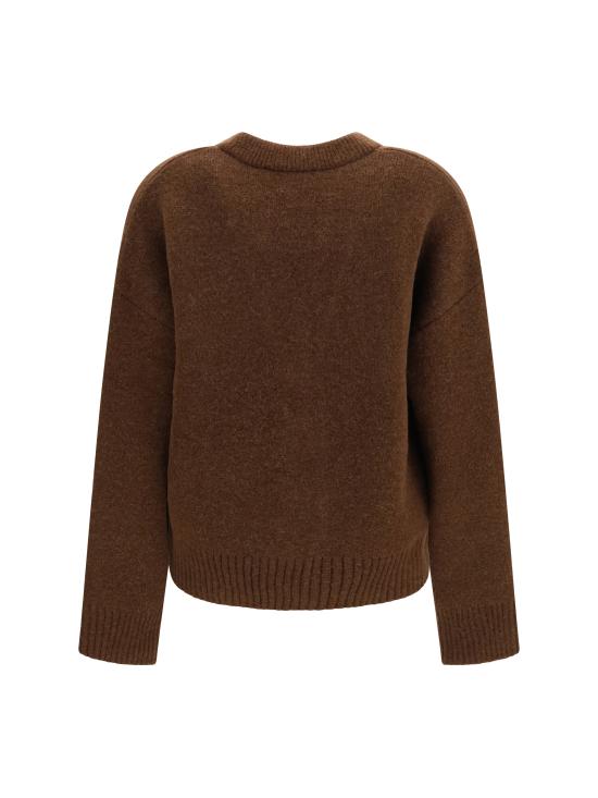 26FW 아미 빅 하트 로고 알파카 니트 가디건 UKC365KN0135 A362 BROWN - AMI
