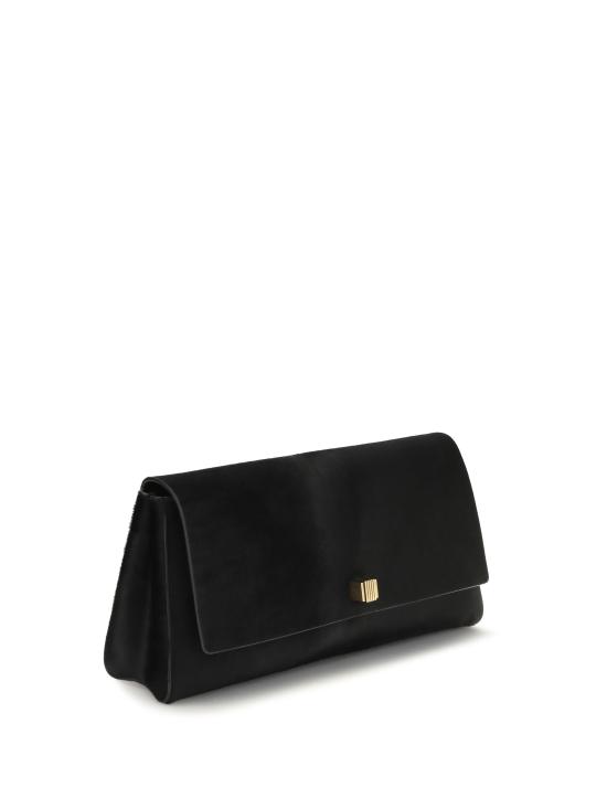 26FW 케이트 오드리 카프 스웨이드 클러치 백 H3033760 200 BLACK - KHAITE