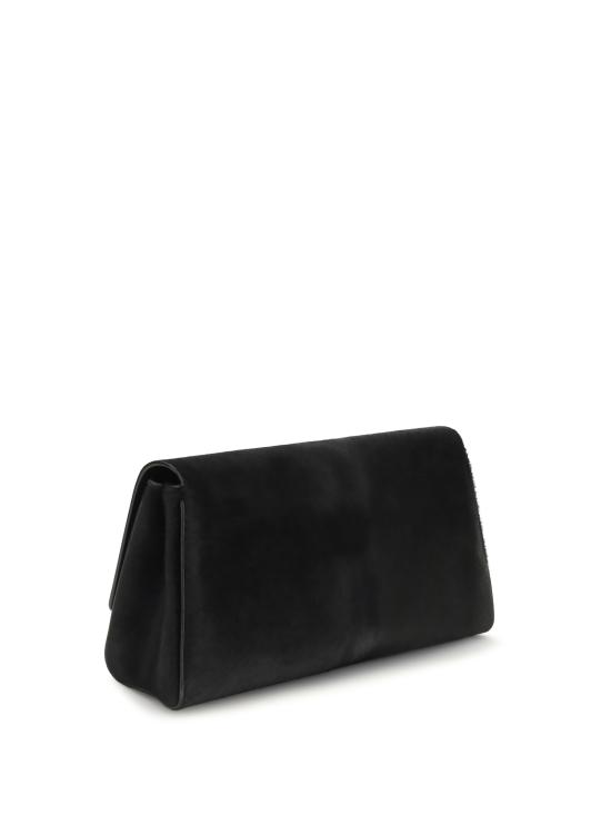 26FW 케이트 오드리 카프 스웨이드 클러치 백 H3033760 200 BLACK - KHAITE