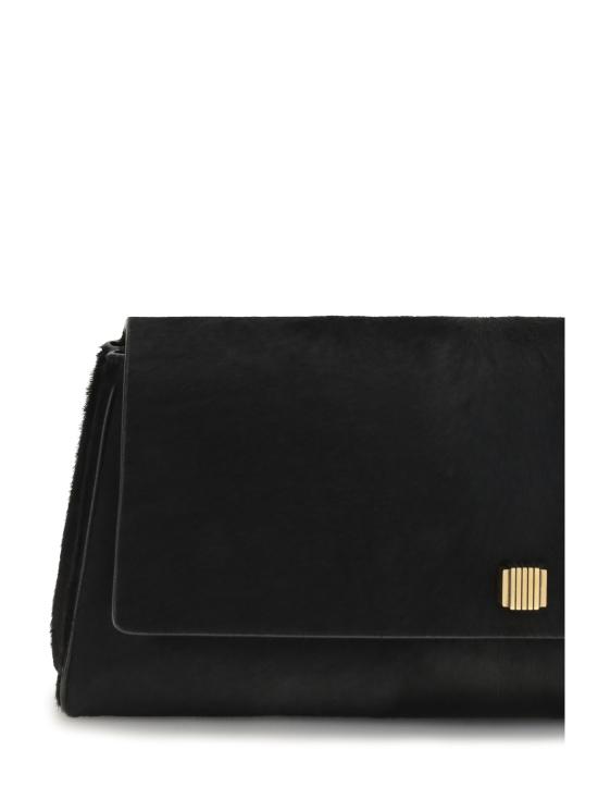 26FW 케이트 오드리 카프 스웨이드 클러치 백 H3033760 200 BLACK - KHAITE