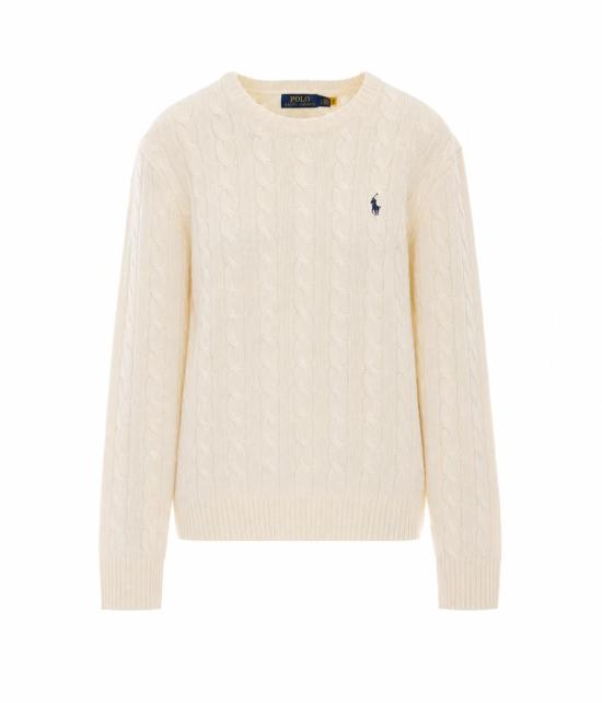 26FW 폴로 랄프로렌 케이블 니트 스웨터 710876762010 ANDOVER CREAM WHITE