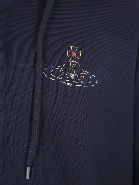26FW 비비안웨스트우드 ORB 자수 배트윙 후드 2I01000U J00AS N401 BLACK - VIVIENNE WESTWOOD