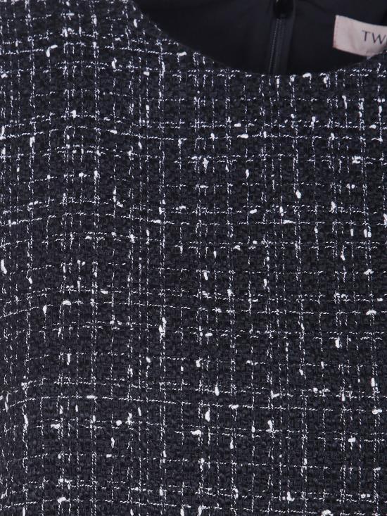 26FW 트윈셋 미디 원피스 262TP2086 13857 BLACK GREY BOUCLE - TWINSET