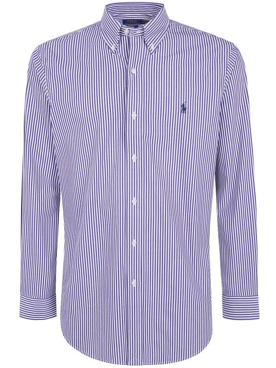 26FW 폴로 랄프로렌 커스텀핏 코튼 포플린 스트라이프 셔츠 710 929 346 511 PURPLE WHITE