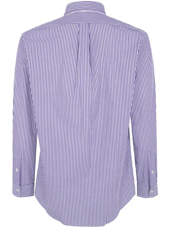 26FW 폴로 랄프로렌 커스텀핏 코튼 포플린 스트라이프 셔츠 710 929 346 511 PURPLE WHITE - POLO RALPH LAUREN