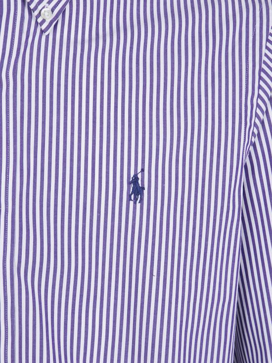 26FW 폴로 랄프로렌 커스텀핏 코튼 포플린 스트라이프 셔츠 710 929 346 511 PURPLE WHITE - POLO RALPH LAUREN