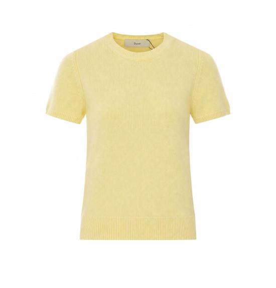 26FW 던스트 긴팔 티셔츠 UDSW6C201Y1 LEMON BUTTER YELLOW