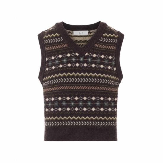26FW 던스트 베스트 UDSW6C117W2 DEEP BROWN