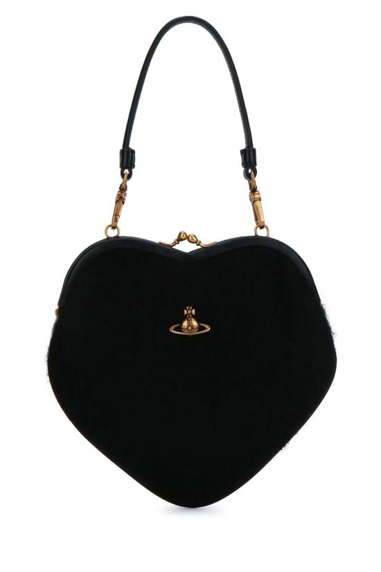 26FW 비비안웨스트우드 벨 하트 프레임 퍼스 4B01000CWN000K N401 BLACK
