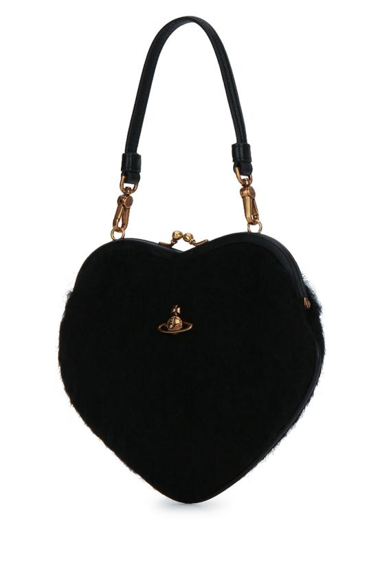 26FW 비비안웨스트우드 벨 하트 프레임 퍼스 4B01000CWN000K N401 BLACK - VIVIENNE WESTWOOD