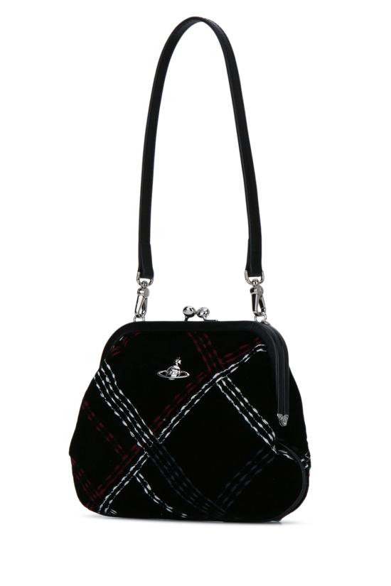 26FW 비비안웨스트우드 클라스프 클로저 비비안 숄더백 4B01001BWW01ID N208 BLACKMULTICOLOR - VIVIENNE WESTWOOD