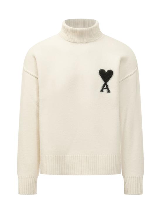 26FW 아미 ADC 터틀넥 스웨터 UKS839018 151 ECRU NOIR