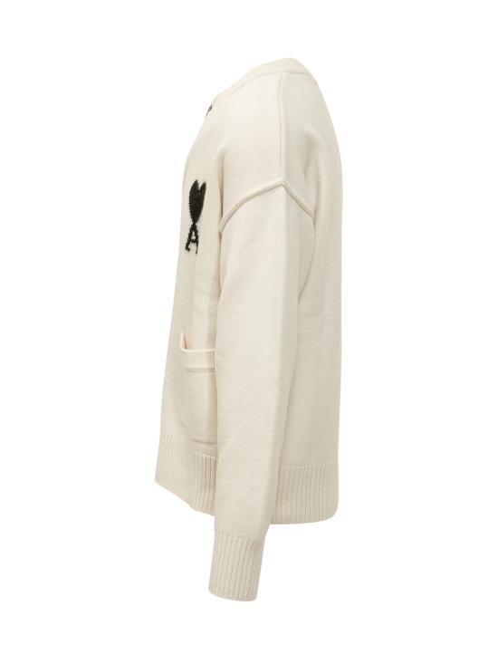 26FW 아미 ADC 크루넥 가디건 UKC368018 151 OFF WHITE BLACK - AMI