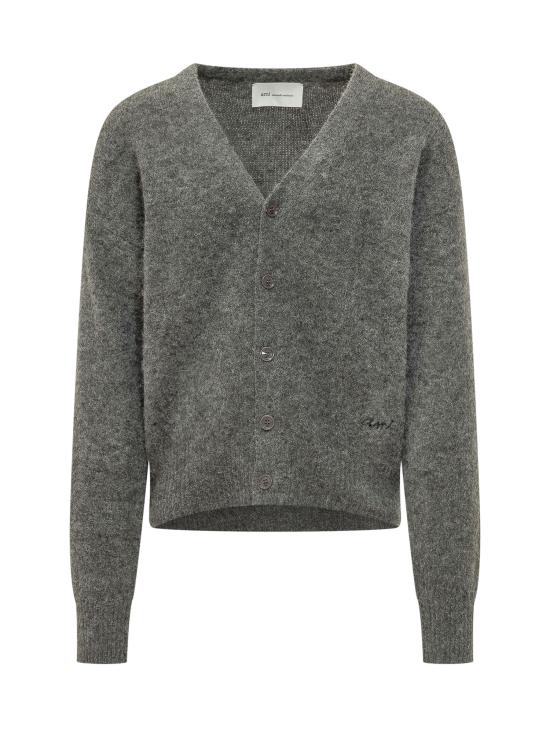 26FW 아미 가디건 HKC397KN0021 A189 GRIS CARBONE