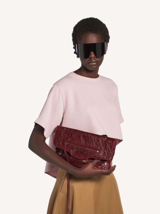 26FW 발렌시아가 르 시티 클러치 873386 2ABEK 6154 BERRY RED - BALENCIAGA