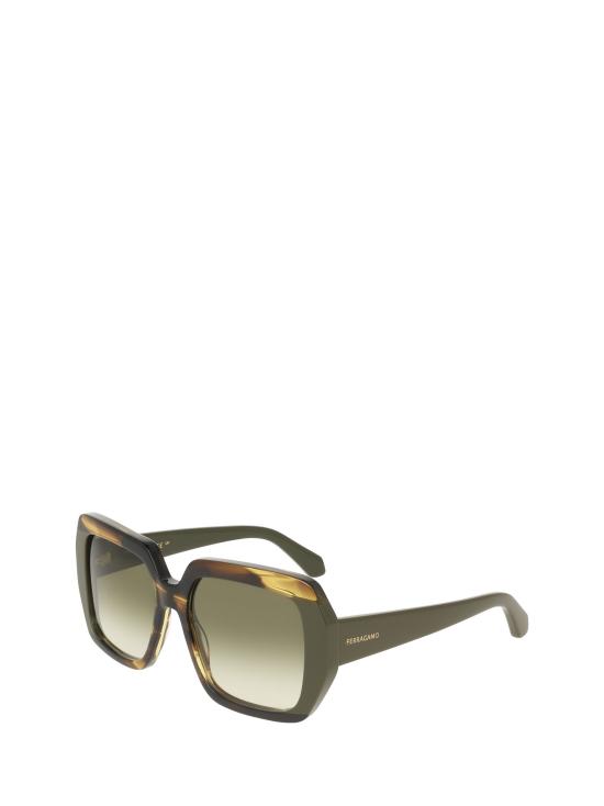 26FW 살바토레 페라가모 선글라스 SF2081S 322 STRIPED KHAKI GREEN - SALVATORE FERRAGAMO