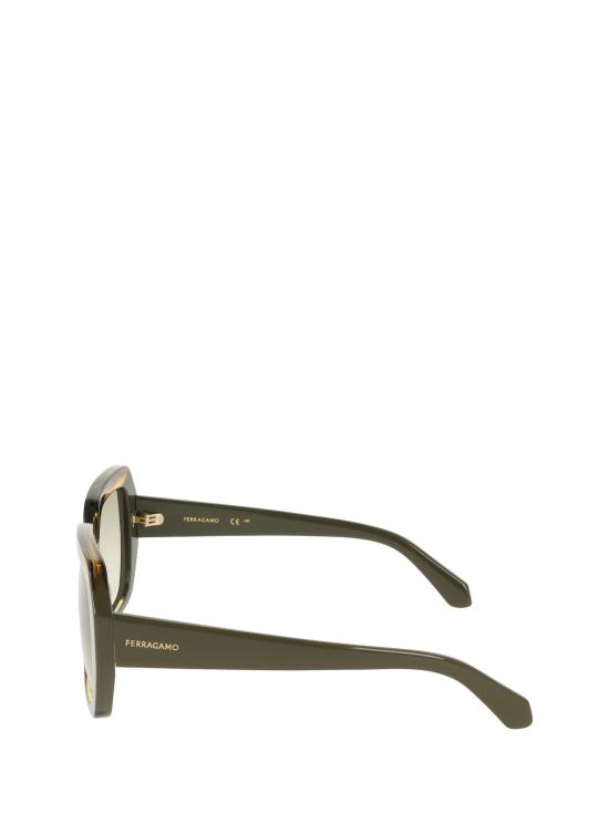 26FW 살바토레 페라가모 선글라스 SF2081S 322 STRIPED KHAKI GREEN - SALVATORE FERRAGAMO