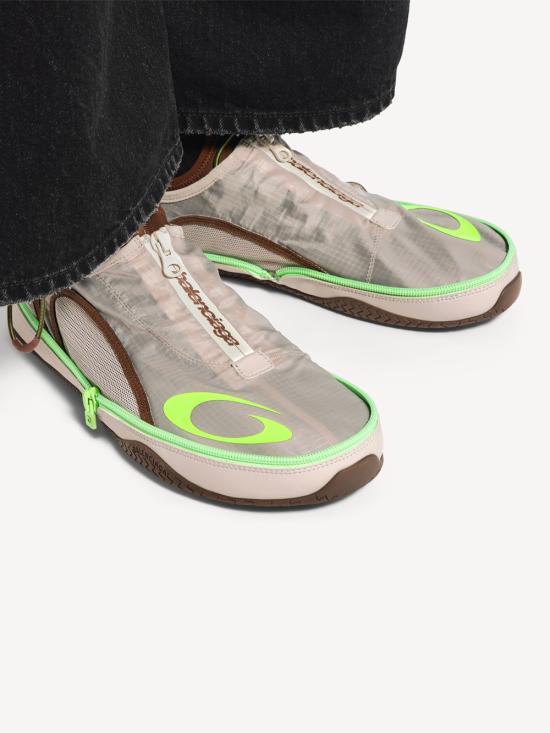 26FW 발렌시아가 스니커즈 874873 WPKT0 9300 BEIGE FLUO GREEN - BALENCIAGA