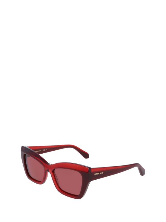 26FW 살바토레 페라가모 선글라스 SF2065S 613 TRANSPARENT RED DARK - SALVATORE FERRAGAMO