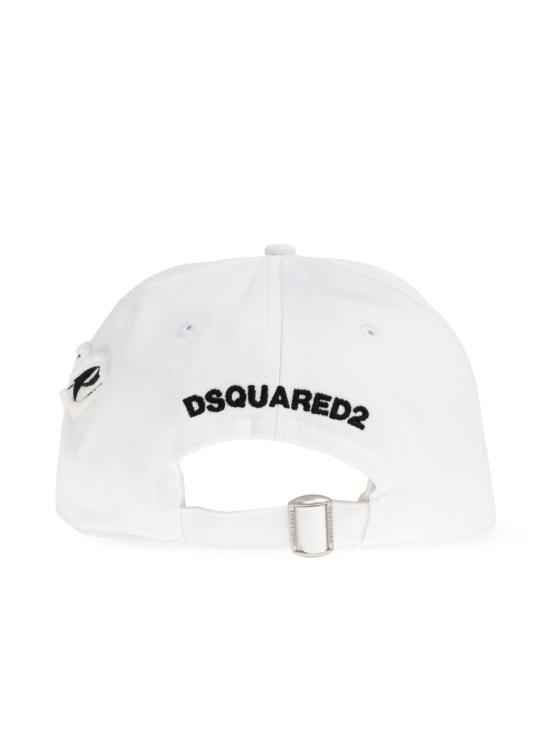  디스퀘어드2 모자 Dsquared2 Iconique 로고 야구  화이트