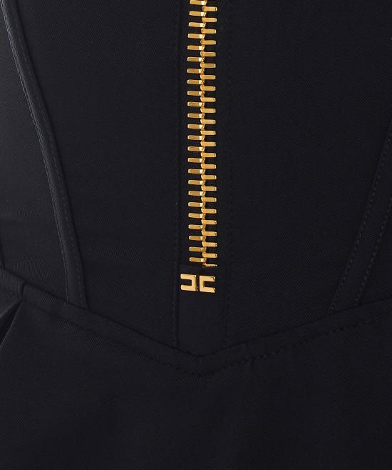 26FW 엘리자베타프랜치 미디 원피스 AB87766E2 110 BLACK - ELISABETTA FRANCHI