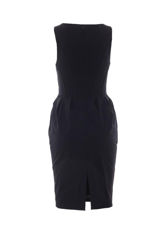 26FW 엘리자베타프랜치 미디 원피스 AB87766E2 110 BLACK - ELISABETTA FRANCHI