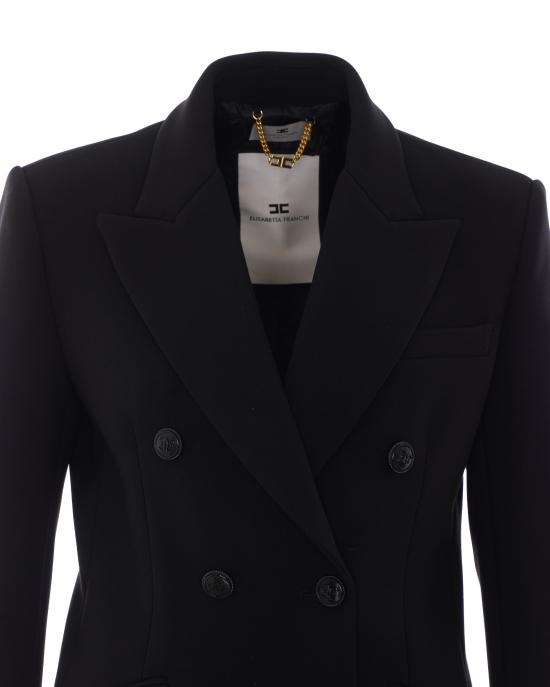 26FW 엘리자베타프랜치 코트 CP00866E2 110 BLACK - ELISABETTA FRANCHI