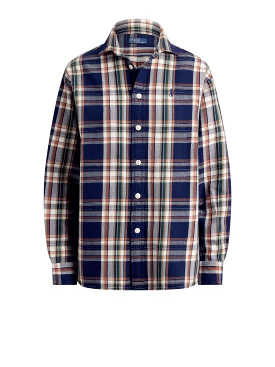 26FW 폴로 랄프로렌 셔츠 211 971515 502 NAVY ORANGE MUL