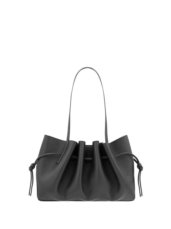 26FW 유제피 가방 SCALLOP PEBBLE GRAIN LETHERL066 BLACK