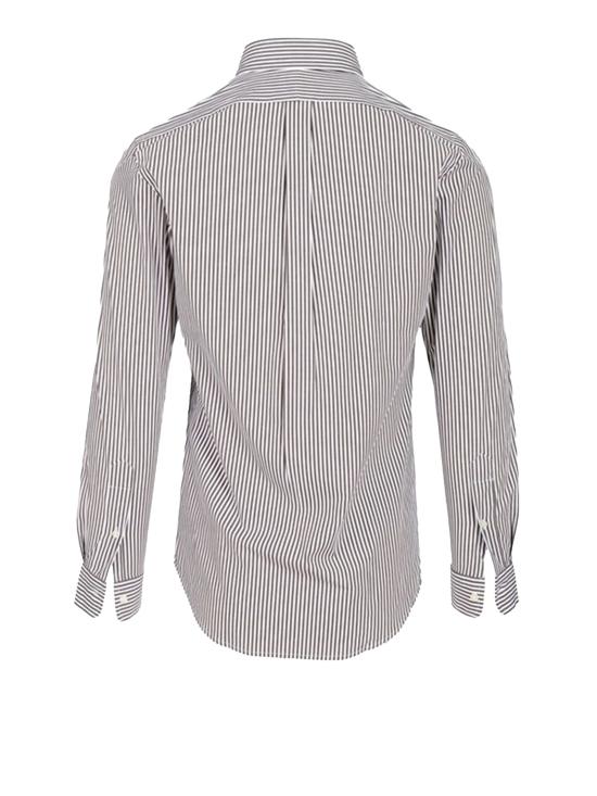 26FW 폴로 랄프로렌 커스텀핏 코튼 포플린 스트라이프 셔츠 710 929346 506 NUTMEG BROWN WHITE - POLO RALPH LAUREN