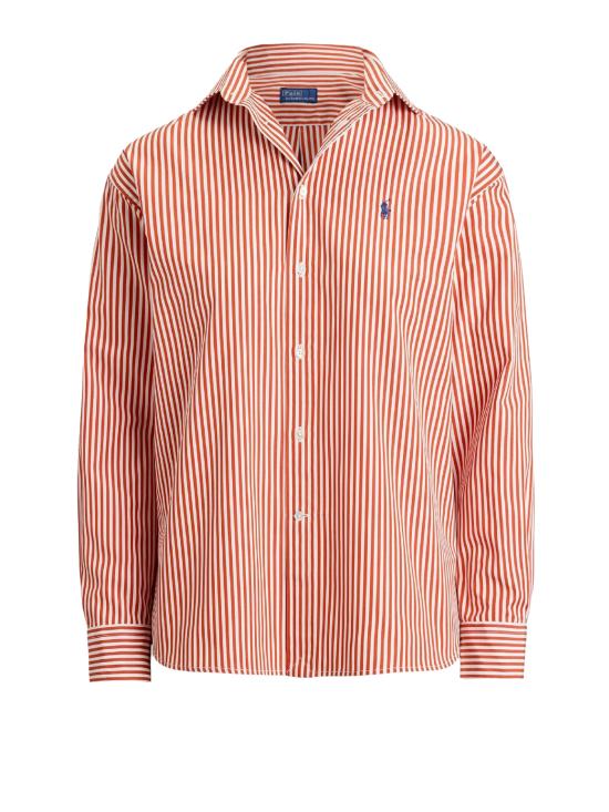 26FW 폴로 랄프로렌 셔츠 211 910743 512 ORANGE LEAF WHITE