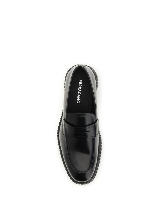  살바토레 페라가모 로퍼 페라가모 브러시드 카프스킨  네로 - SALVATORE FERRAGAMO