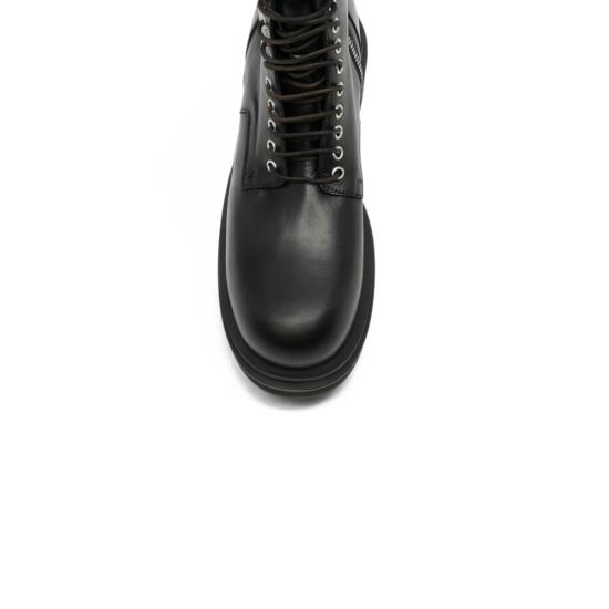  릭 오웬스 부츠 가죽 레이스업 플랫폼  블랙 - RICK OWENS