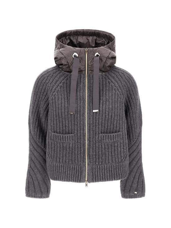 26FW 에르노 콘 스티치 울 & 울트라라이트 나일론 카디건 MP000150D 700169485 Gray