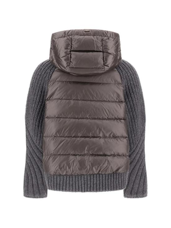 26FW 에르노 콘 스티치 울 & 울트라라이트 나일론 카디건 MP000150D 700169485 Gray - HERNO