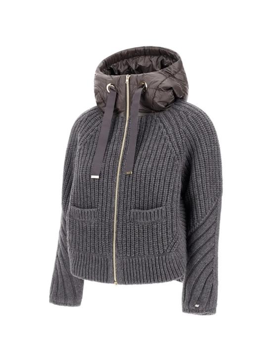 26FW 에르노 콘 스티치 울 & 울트라라이트 나일론 카디건 MP000150D 700169485 Gray - HERNO