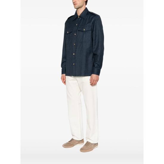 26FW 브루넬로 쿠치넬리 셔츠 MY6660731 C010 BLUE - BRUNELLO CUCINELLI