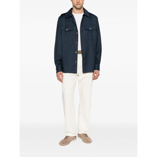26FW 브루넬로 쿠치넬리 셔츠 MY6660731 C010 BLUE - BRUNELLO CUCINELLI
