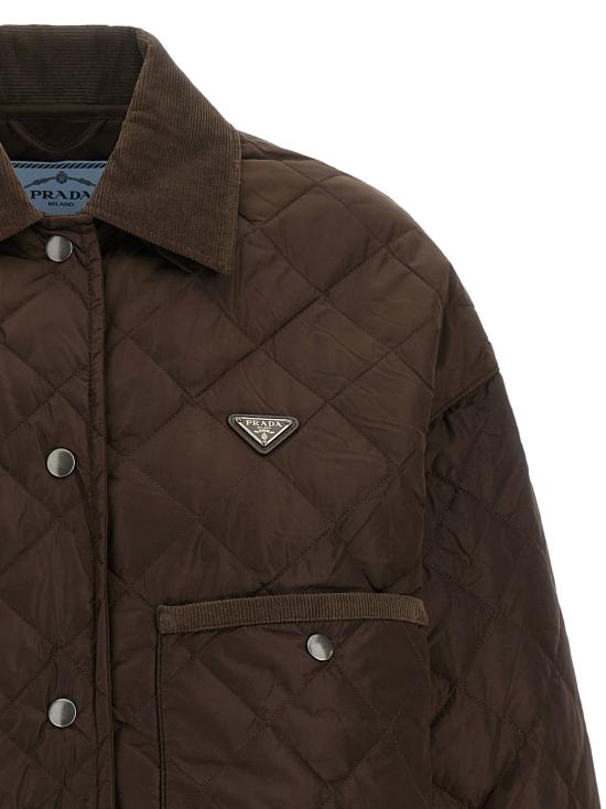 26FW 프라다 자켓 29X166SAGO1WQ9F0AEZ Brown - PRADA